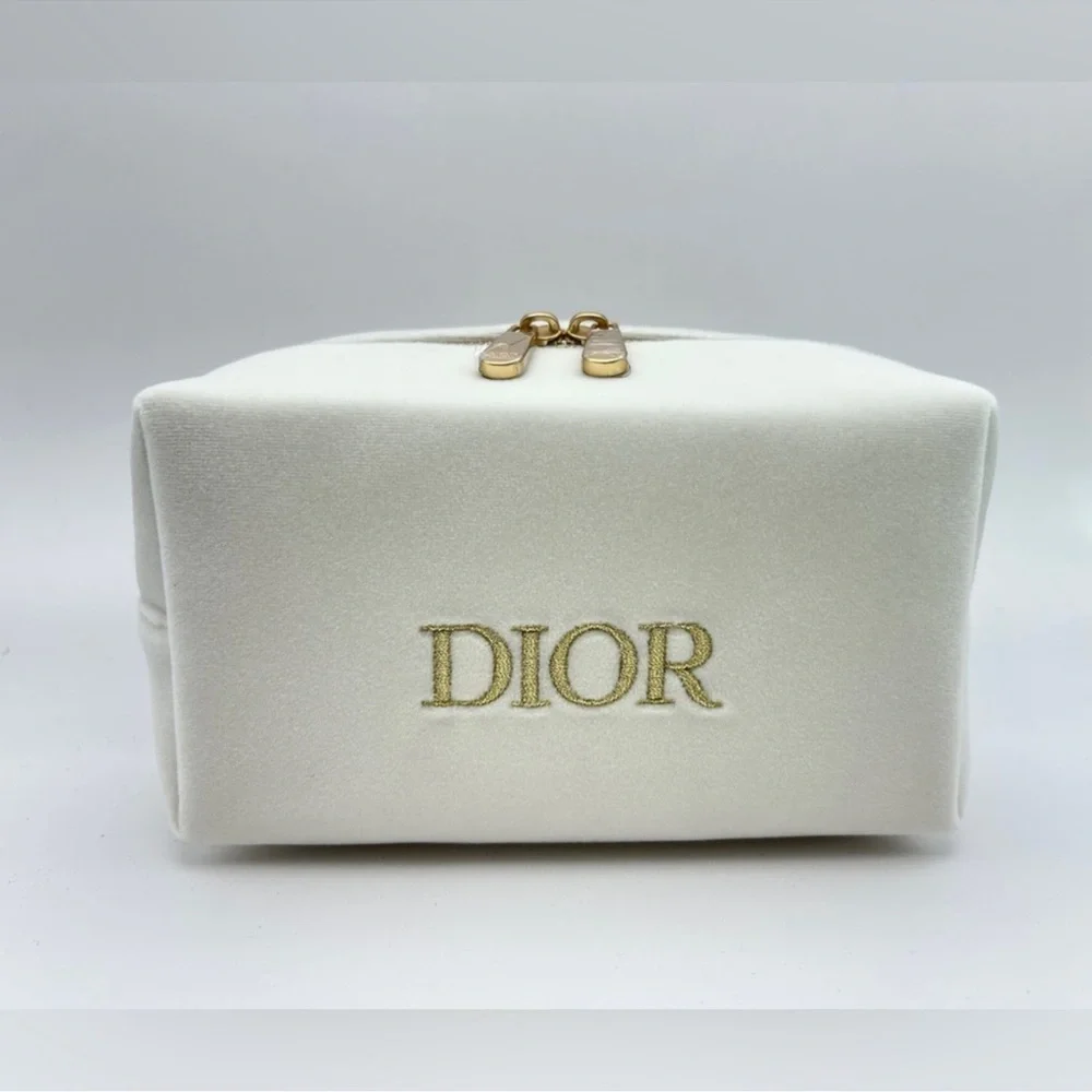 Dior Beauty White Velvet Cosmetic PouchLimited Edition w/Original Box